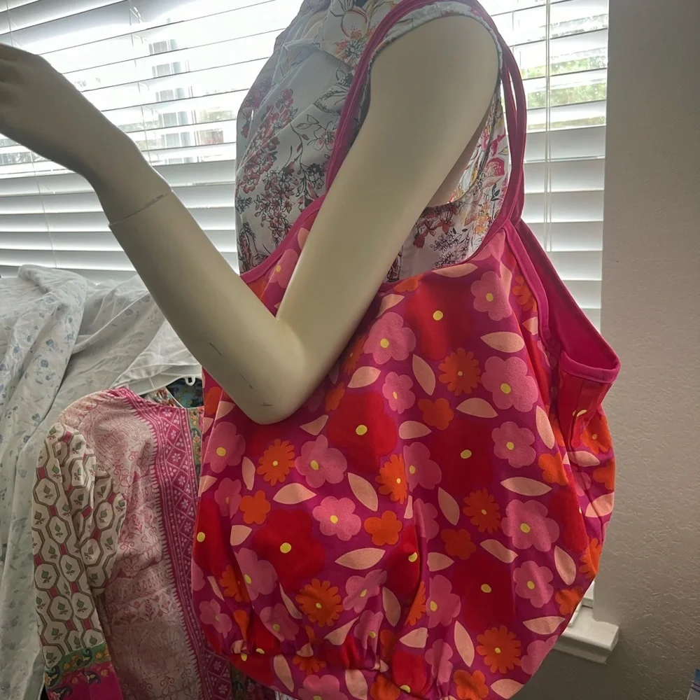 Floral Boho Tote Packable - Picture 2 of 10